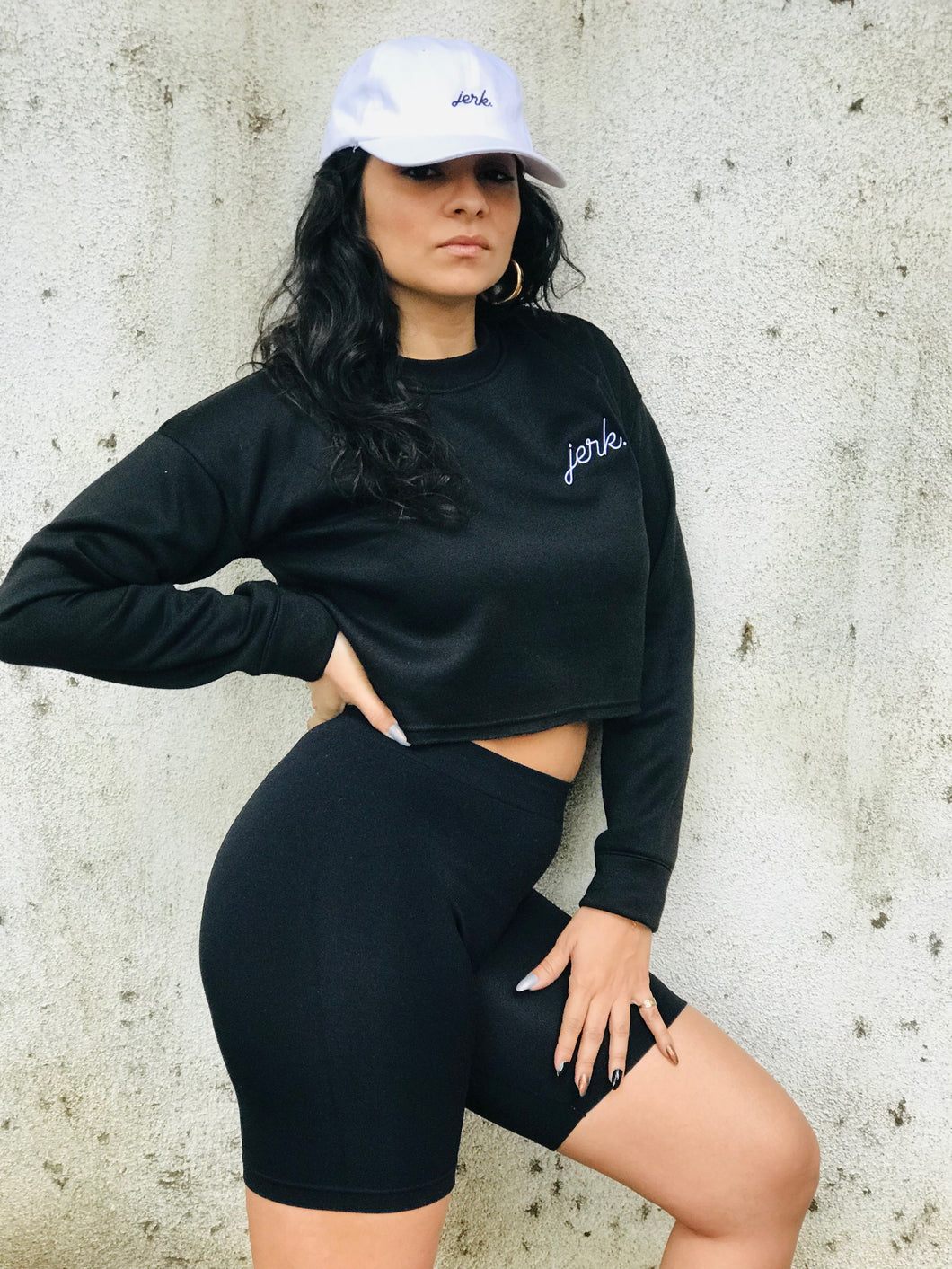 jerk. Crop Top Women’s Sweatshirt